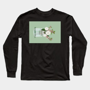 Honeysuckle and Roses portrait card Long Sleeve T-Shirt